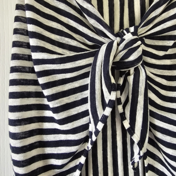 Anthropologie Splendid x Margherita Isola Linen Wrap Striped Summer Skirt SzL - Picture 6 of 11